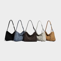 Sac Hobo Tressé de Luxe pour Femme 2026 en Cuir PU de Haute Qualité, Sac à Main Bandoulière Designer avec Sangle Réglable