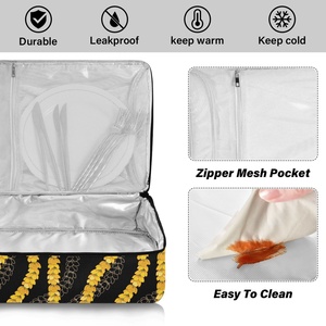<b>Custom</b> Hawaiian Puakenikeni Lei Waterproof Zipper Closure Picnic Hiking Reusable Cooler <b>Insulated</b> Lunch <b>Box</b> Bags for Adult Men - Product Image 4