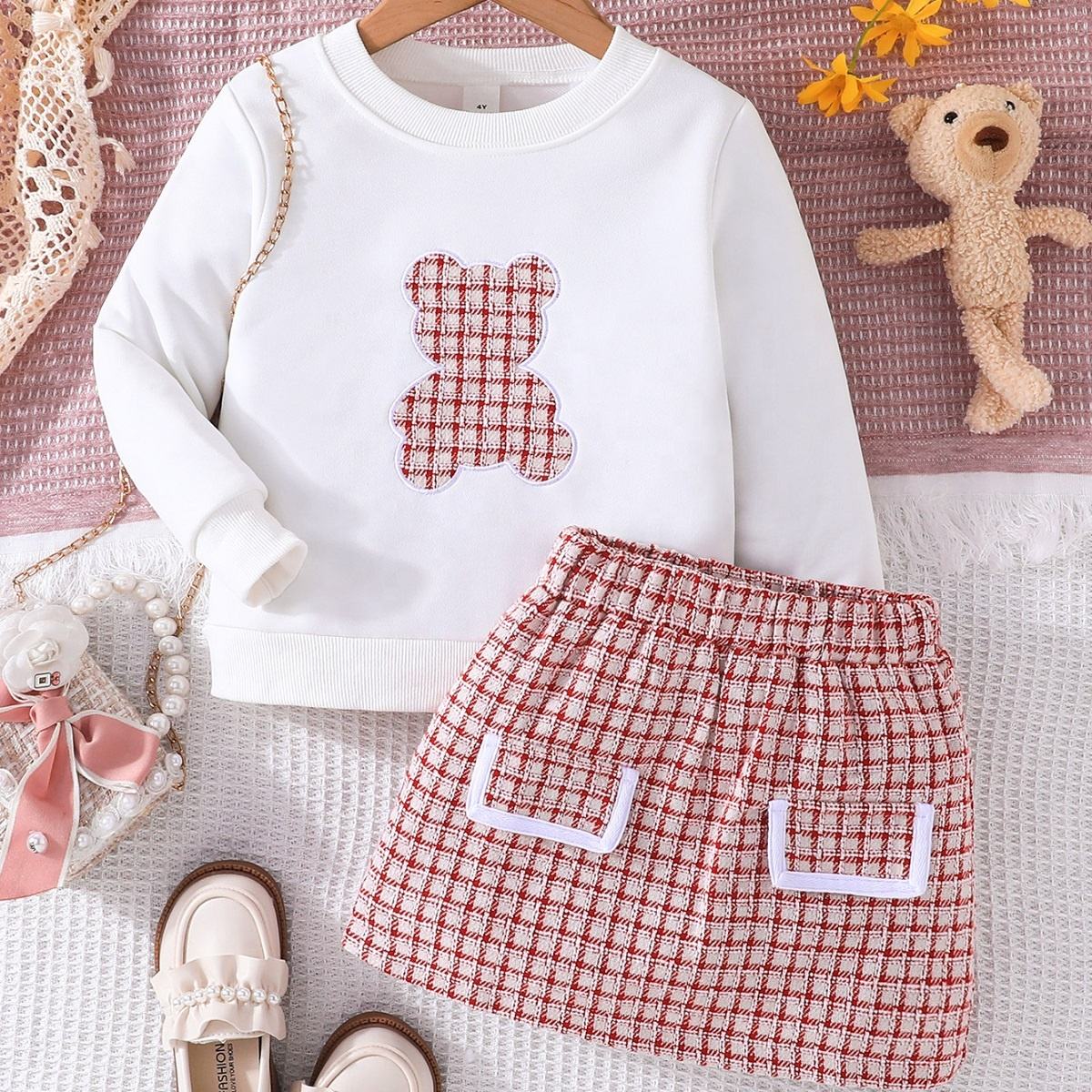 Autumn to Years Old Girls Clothing Sets Long Sleeves Caot