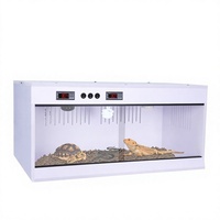 Boîte d'élevage rectangulaire en PVC pour dragons barbus, lézards, cailles, serpents, tortues, oiseaux, hérissons et autres animaux exotiques, avec chauffage pour reptiles