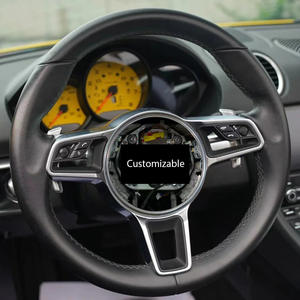Volant en cuir neuf pour Porsche Panamera Macan Cayenne Boxster Cayman <span class=keywords><strong>Taycan</strong></span> 918 911 718 970 971, volant personnalisé - Product Image 6