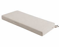 Coussin de banc d'extérieur en mousse haute densité, hydrofuge, résistant aux UV, séchage rapide, avec sangles de fixation et poignée, pour sièges profonds