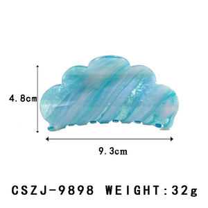 Pinza de Pelo de Lujo con Forma de Nube de Color, Pinza de Pelo Grande de Acetato/Acrílico para Cabello Grueso y Voluminoso, Alta Calidad, Moda Personalizada - Product Image 2