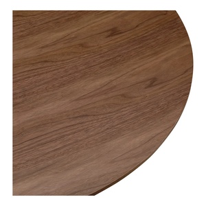 Tavolino da Caffè <span class=keywords><strong>Rotondo</strong></span> <span class=keywords><strong>in</strong></span> Legno Burlwood Stile Mid-Century Modern per Soggiorno, <span class=keywords><strong>Tavolo</strong></span> Centrale Piccolo con Base Affusolata per Appartamento - Product Image 3
