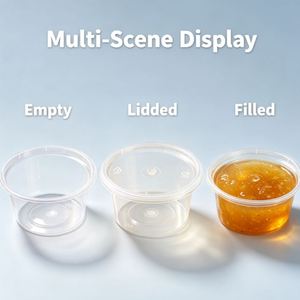 Vaso Desechable Transparente de PP, Libre de BPA, Ecológico, Apto para Alimentos, Contenedor para Condimentos, Miel, Gelatina, Salsa de Chile y Sazonadores - Product Image 2