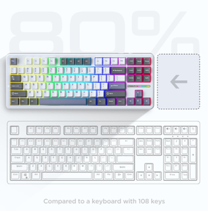 F87 Tkl Chơi Game 3 Chế Độ Bt Có Dây 2.4G Không Dây RGB hot-trao đổi Tiếng Anh Bàn Phím Cơ Khí - Product Image 5