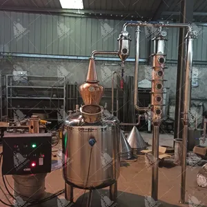 Automatic alcohol distillery equipment electrical heating copper alembic distiller vodka whiskey distilling equipment