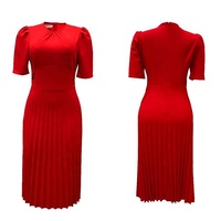 Robes plissées grande taille pour femmes africaines, tenues de bureau d'été, élégantes tenues d'église, robes de soirée modestes, robes de cérémonie