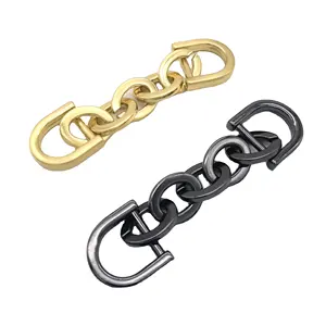 Sandal Ornaments Accessories Metal Shoes Chain Buckle Fashion Ladies Shoes Buckle Chain Link For Purse Decoration