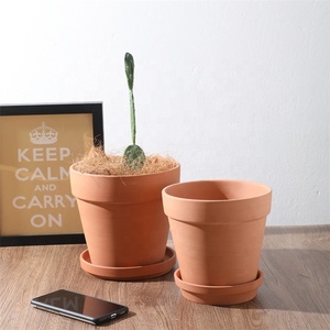 <span class=keywords><strong>Macetas</strong></span> pequeñas <span class=keywords><strong>de</strong></span> cerámica <span class=keywords><strong>de</strong></span> terracota para jardín al aire libre, Mini maceta redonda <span class=keywords><strong>de</strong></span> <span class=keywords><strong>Navidad</strong></span>, decoración para suelo para uso en habitación - Product Image 2
