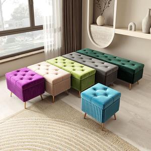 Mia Sofa Stools <b>Storage</b> Gold Luxury Nordic Furniture Modern Bedside Bed <b>Bench</b> Accent Sofa Lounge Home Living Room Chairs - Product Image 6