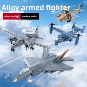 Modèle d'avion en alliage série J35, <span class=keywords><strong>avions</strong></span> à hélices en métal moulé sous pression, train d'atterrissage, pièces rotatives, jouet avec missiles - Product Image 1