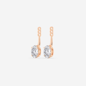 1 Ctw Oval Lab Grown Diamond Drop <b>Earring</b> Jackets Elegant Fashion Jewelry For Women Modern Luxury Statement <b>Hoop</b> Earings - Product Image 1