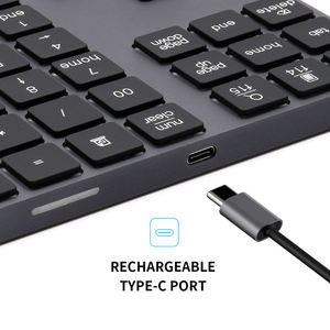 Aluminum Pc Numpad Calculator Wireless bluetooth Number Pad Rechargeable Numeric Illuminated Keypad - Product Image 5