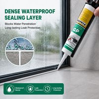 Scellant en silicone pour intérieur, blanc, transparent, lisse, brillant, résistant à la moisissure, pour l'étanchéité des fenêtres, de la cuisine et de la salle de bain