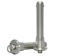 Goupille à bille à dégagement rapide en acier inoxydable 304 usinée CNC, trempée, diamètre 6 mm, avec anneau