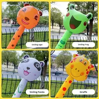 Juguete Inflable de PVC con Forma de Cabeza de Animal para Niños, Palo Largo con Cuello Largo, Jirafa, Conejo, Rana, Dibujos Animados, Palo de Animal Inflable