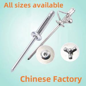 18.8Mm 20Mm Aluminium Drievoudige Klinknagel Waterdicht Ontwerp Schil Type Bloem Rozet Carland Vouwen Pop Klinknagels Zwart - Product Image 5