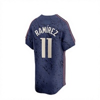 Camiseta de Béisbol y Sóftbol al por Mayor, Transpirable, Talla Grande, Bordada, Cleveland Guardian USA # 11 José Ramírez # 38 Steven Kwan # 23
