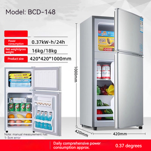 148L Double Door Refrigerators Top <b>Freezer</b> Fridge Portable <b>Mini</b> Home Appliance Smart Refrigerator Household Double Door Refriger - Product Image 4