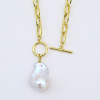 Collier en perles baroques d'eau douce naturelles plaqué or 14 carats Lucy Jewelry Wholesale pour hommes et femmes, qualité AAAAA, certifié NGTC