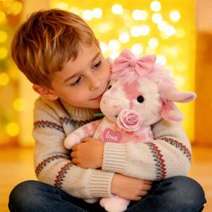 Peluche de Vaca de las Tierras Altas Súper Popular con Peso, Peluche de Yak Largo para Decoración - Product Image 5