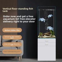 Aquarium sur pied moderne de luxe, écologique, durable, en verre ultra-transparent, autonettoyant, économe en énergie, ultra-silencieux pour poissons vivants