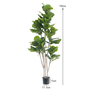 Grande Simulation Plante Harpe Feuille Banyan Pot Décoration Pièces Plancher Intérieur Magasin De Vêtements Décoration-149 - Product Image 5