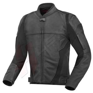 2021แจ็คเก็ตหนังมอเตอร์ไซค์สไตล์ใหม่เสื้อเกราะผ่านการรับรอง CE กันน้ำระบายอากาศกันลมเลือกได้ไซส์พิเศษ - Product Image 1