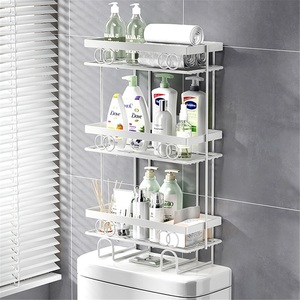 Modern <b>Corner</b> Mounted Toilet Storage Shelf with Zinc Alloy Free of Perforation for Hotel Use - Product Image 3