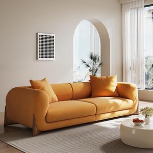 Bộ ghế sofa cao cấp, ghế sofa sang trọng, sofa vải hiện đại màu trắng với chân gỗ chắc chắn dành cho nội thất phòng khách gia đình - Product Image 4