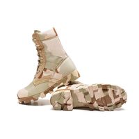 Bottes Tactiques de Sécurité en Cuir et Caoutchouc Personnalisables pour Jungle et Désert Double Protection