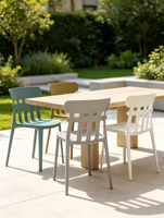 Chaise de salle à manger moderne en plastique, design ergonomique empilable et imperméable, idéale pour appartements et dortoirs, mobilier de maison – Vente directe usine