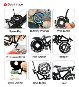 Logo personnalisé Mini porte-clés à la mode élégant alliage d'acier inoxydable multi-outil ouvre-bouteille porte-clés souvenir - Product Image 3