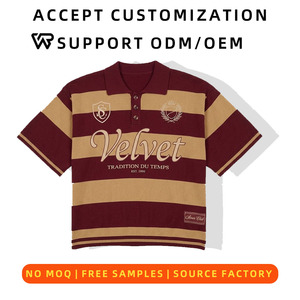 Pull en maille de coton mélangé de haute qualité pour homme, uni, à manches courtes, décontracté, respirant, texture douce, avec logo frontal - Product Image 6