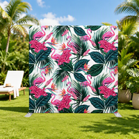 Support d'affichage autoportant en aluminium avec toile tendue à impression florale personnalisée pour affichage commercial et décoration murale à domicile