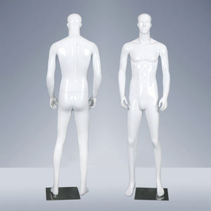 Maniquí Masculino de Cuerpo Completo Blanco Satinado con Rostro Realista, Maniquí de Plástico Blanco Brillante para Exhibición de Ropa Masculina - Product Image 2