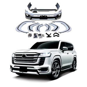 2021 for for Land Cruiser LC300 Body Kit Front & Rear Lip PP Bumper with Tow <b>Hook</b> Wheel Trim for LC300 Model <b>Car</b> - Product Image 1