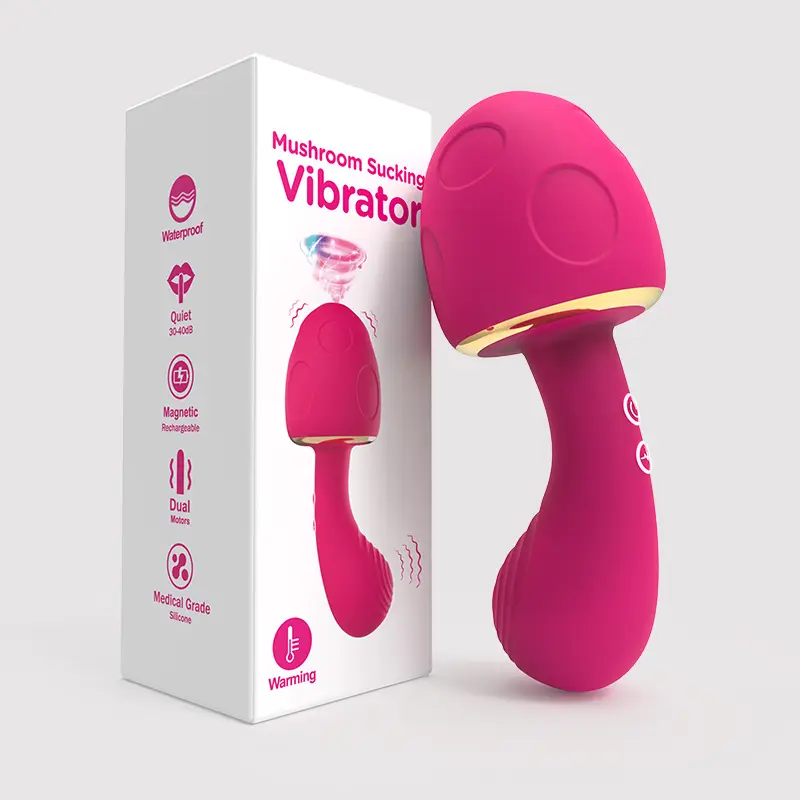 Новый мини-вибратор для сосания грибов, эротические игрушки, двухсторонняя Массажная вибрационная палочка для стимуляции точки G и сосков и вагины