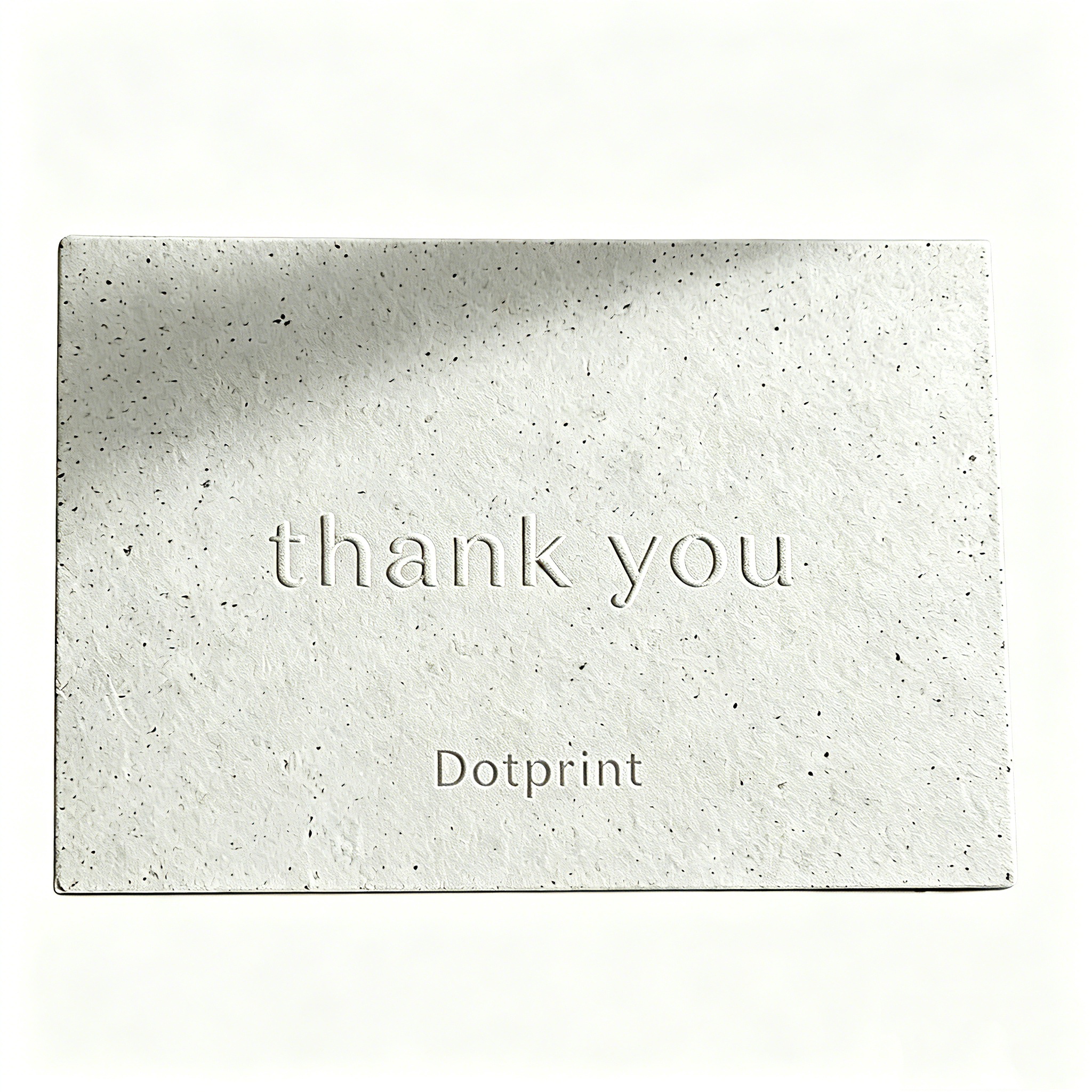 Custom Logo Embossed Greeting Cards Plantable Letterpress Printing Art Duplex Board Fast Design Seed Paper