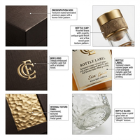 Caja de Regalo de Lujo Personalizada para Licores, Estuche Rígido Marrón con Detalles en Mármol Dorado para Whisky y Marcas de Prestigio