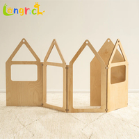 Maisonnette en bois pliable personnalisée pour les enfants de 3 à 8 ans, design moderne, utilisation dans la chambre/le salon, montage facile, stimule la créativité