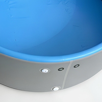 Piscine gonflable ronde hors sol InflaToGo de 15 cm d'épaisseur en PVC, certifiée CE pour une utilisation en extérieur