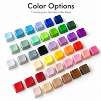 Custom Logo LED Light Keyboard Switch Keychain 4 Keys 9 Keys Macaron Plastic Keycap Pendant Stress Relief Toy Keycap Keychain