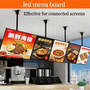 Panneau de menu numérique LED à montage au plafond, en acrylique rétroéclairé, pour bar à cocktails, enseigne publicitaire intérieure, cadre en aluminium pour panneau de menu de boissons - Product Image 4