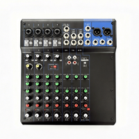 Console de mixage professionnelle FUNINC à 4 canaux en métal avec égaliseur 3 bandes, effets intégrés, karaoké, interface USB, mixeur audio en direct