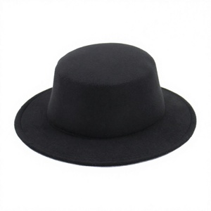 Chapeau Fedora Rétro Noir Borsalino pour Hommes à Cheveux Longs en Feutre Polyester/Coton Style Personnage Extérieur Quatre Saisons - Product Image 2