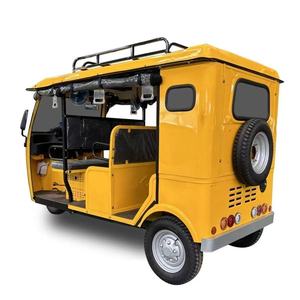 Tricycle électrique jaune populaire TUKTUK avec corps ouvert idéal pour transporter des personnes avec une grande puissance <span class=keywords><strong>6</strong></span> passagers et une charge utile lourde - Product Image 4