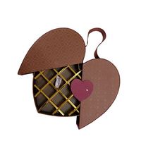 Boîte cadeau de luxe en carton écologique à double porte en forme de cœur pour chocolat, fraises, sucre et gelée