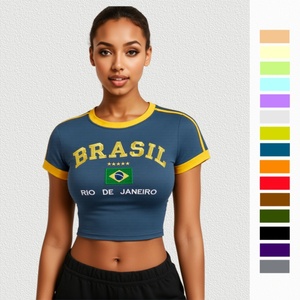 TKAN715 Camiseta de mujer Spice Girl con estampado de alta calidad Slim Fit cuello redondo manga corta con suelta transpirable para mujer - Product Image 1